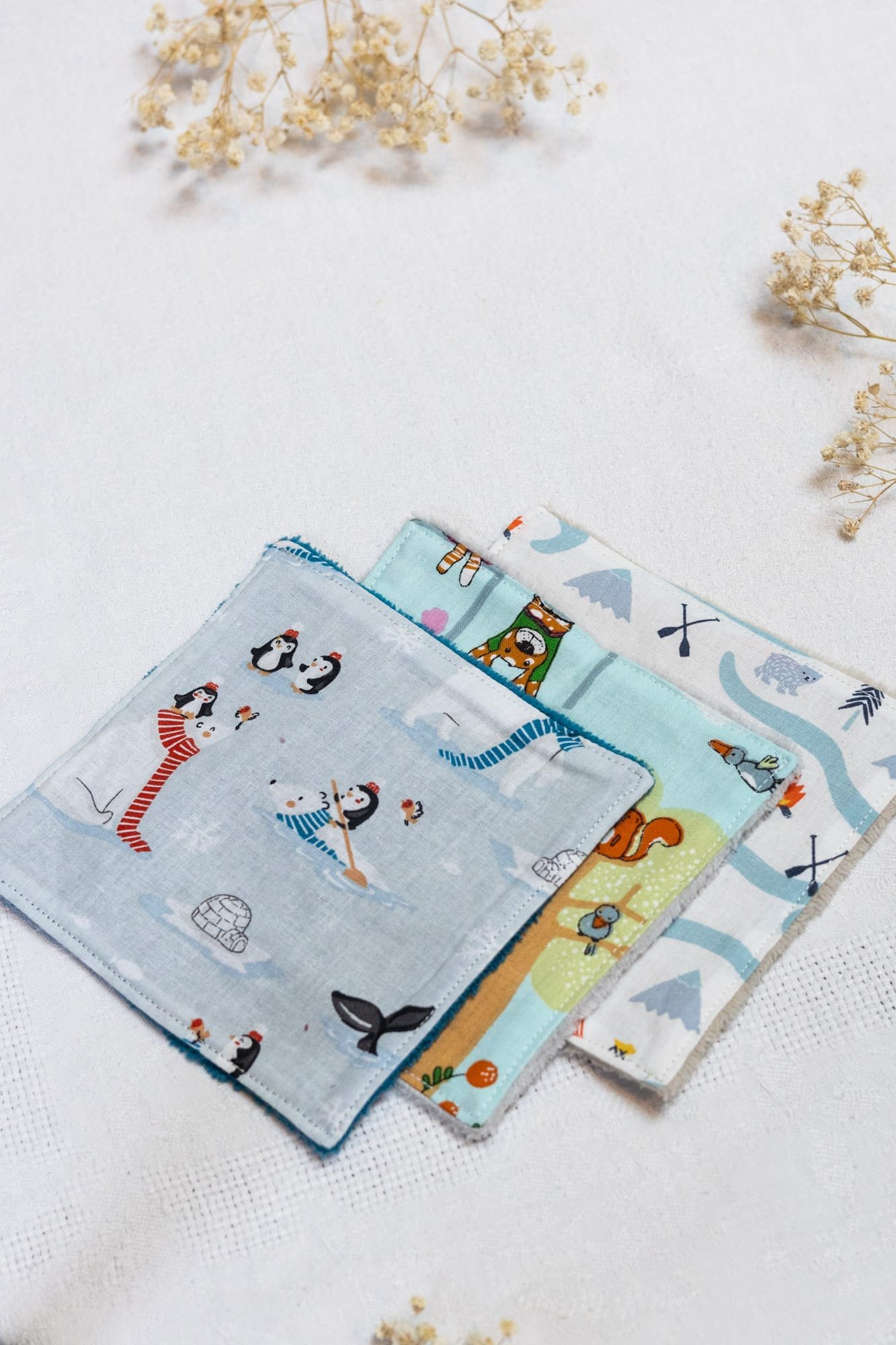 Assortiment de 3 nouveaux modèles, plutôt dans les tons bleus