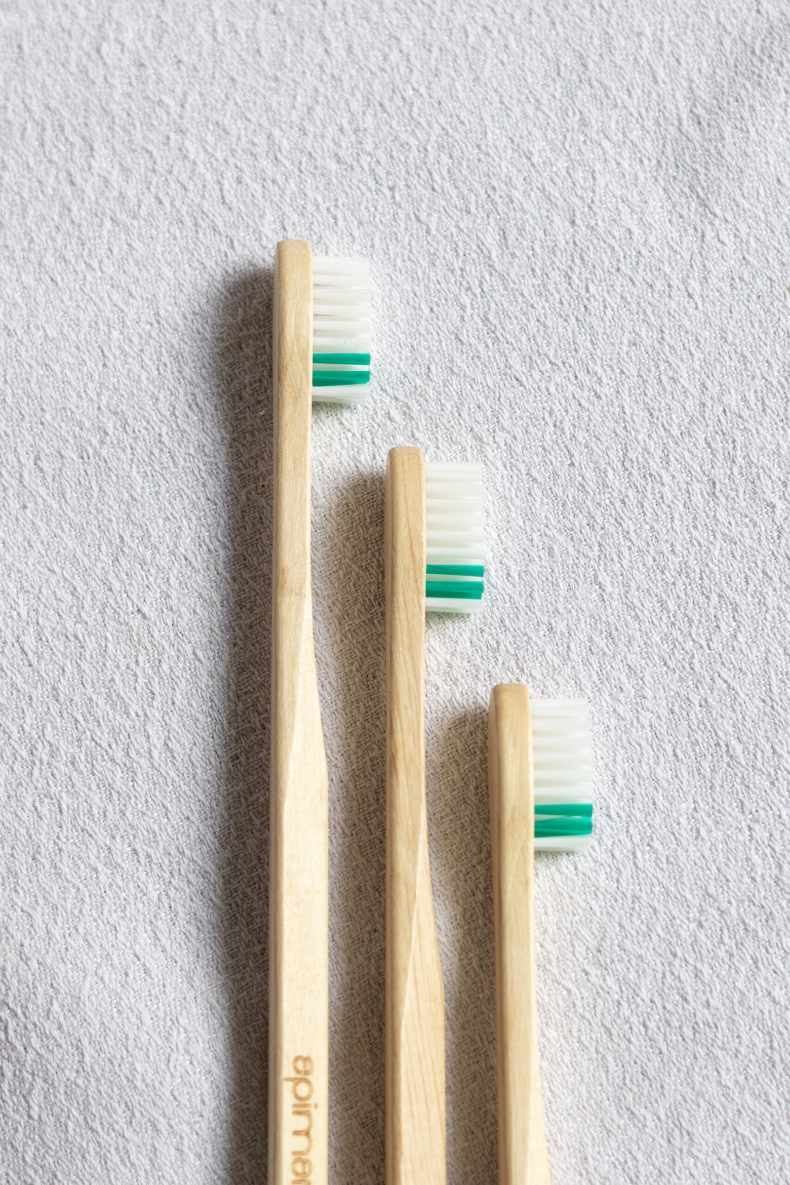 Trio de 3 brosses à dents compostables