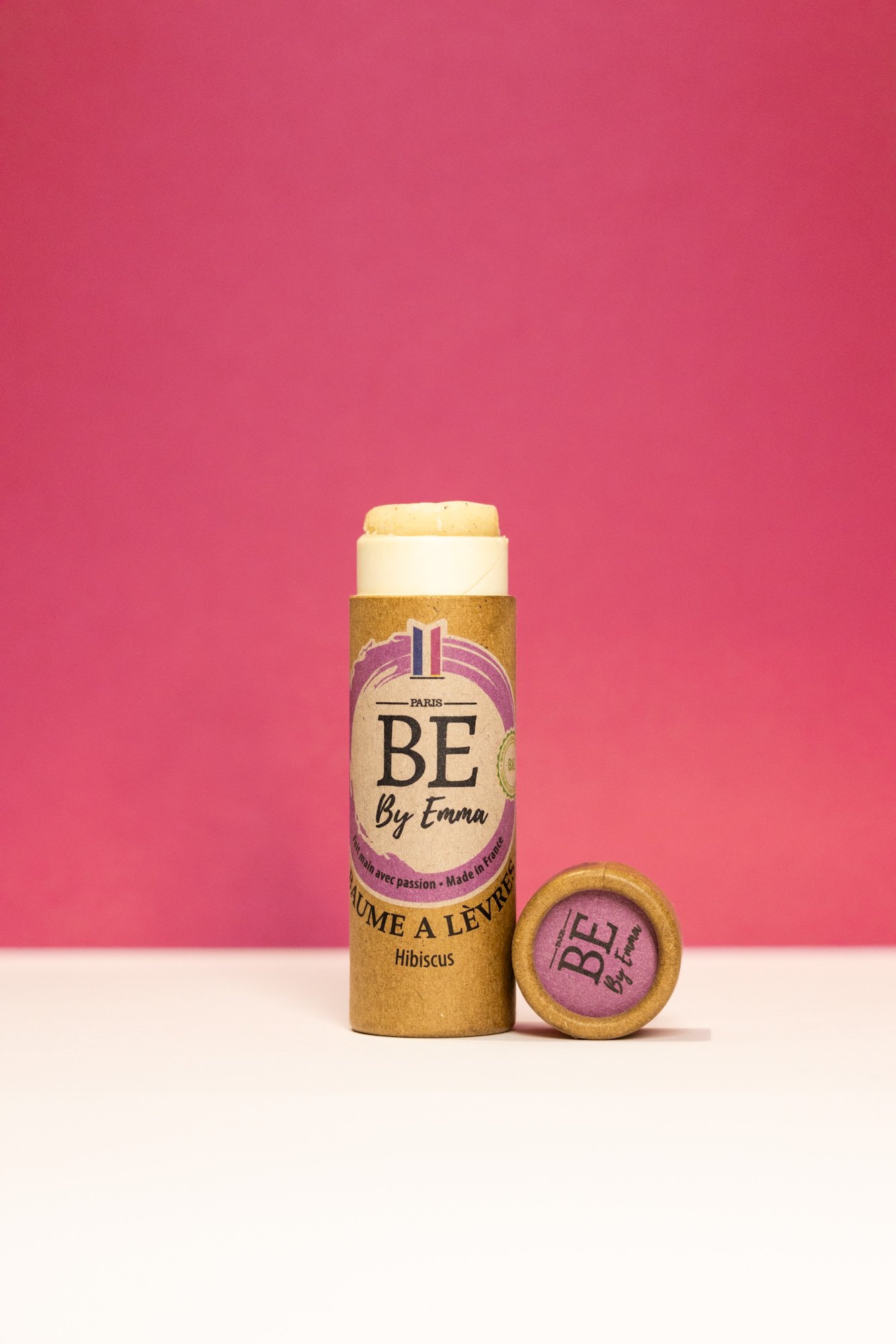 Baume à lèvres à l'hibiscus, lavande et géranium bourbon