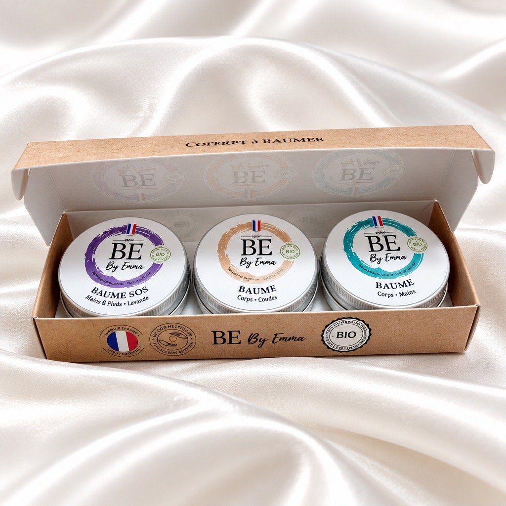 Coffret de 3 baumes bio pour le corps et les mains
